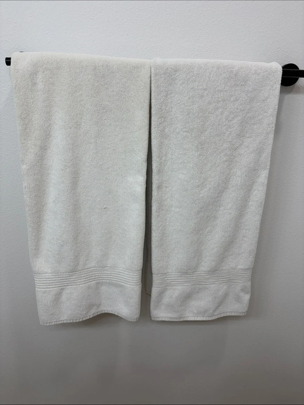 Restoration Hardware Soft White Bath Towels - Set of 2